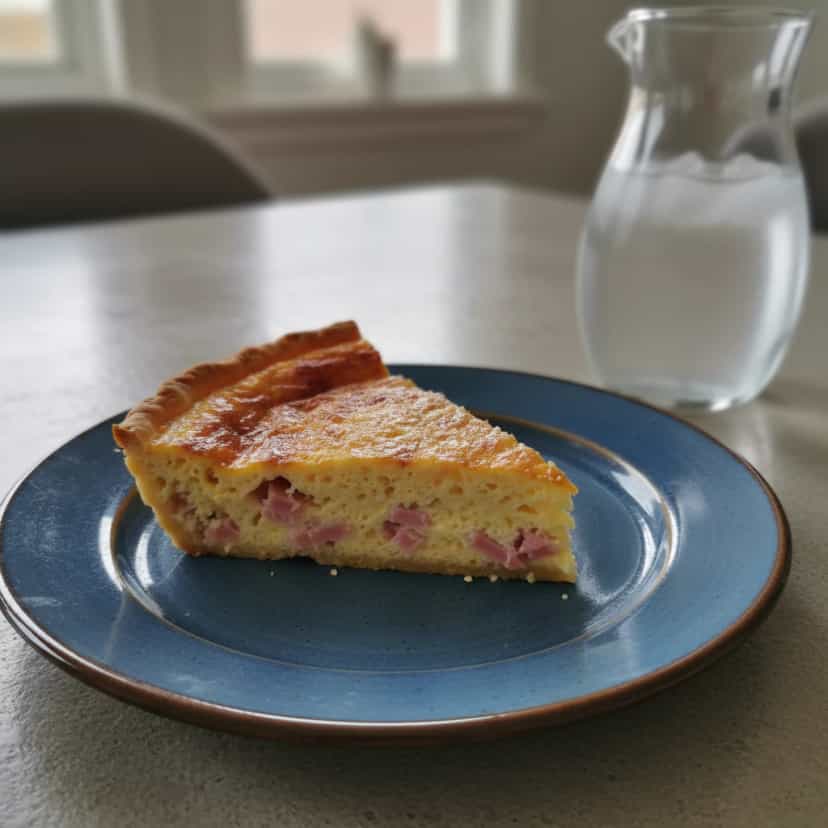 Foto deliciosa de Torta de Presunto e Mussarela pronta para servir - Salgadinhos