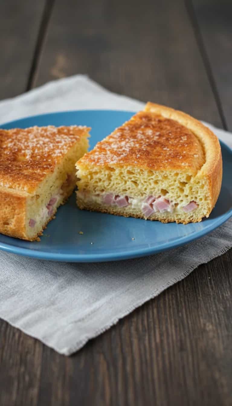 Foto deliciosa de Torta de Presunto e Queijo pronta para servir - Salgadinhos
