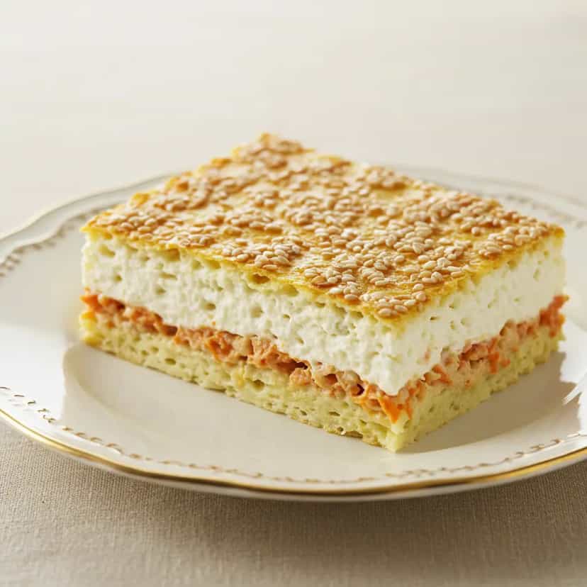 Foto deliciosa de Torta de Repolho e Atum no Microondas pronta para servir - No Micro-ondas