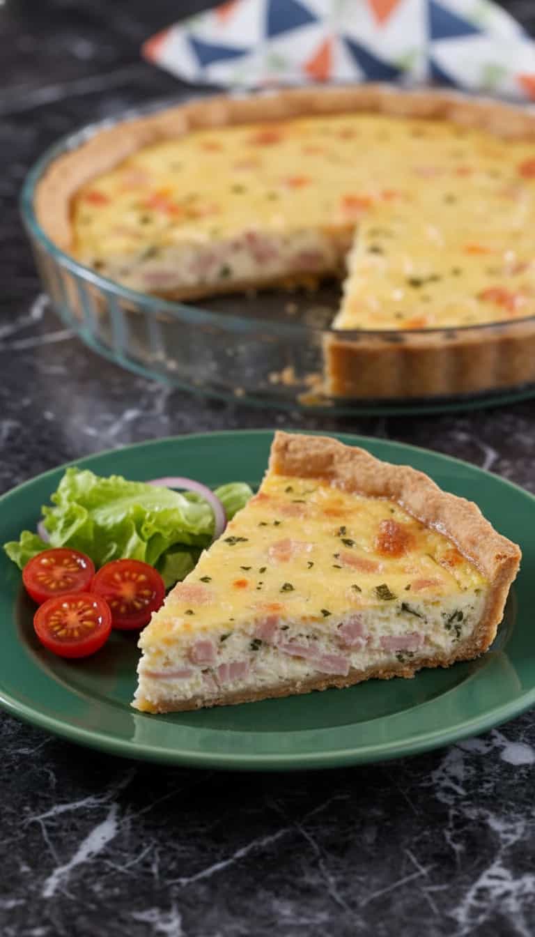 Foto deliciosa de Torta de Ricota com Peru Defumado pronta para servir - Tortas Salgadas