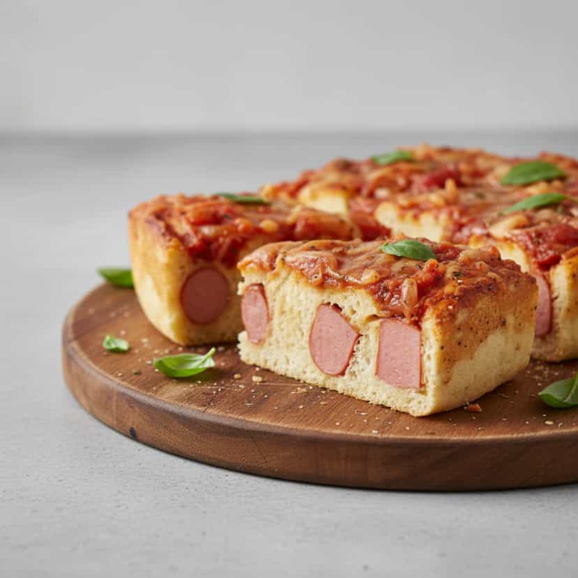 Foto deliciosa de Torta de Salsicha pronta para servir - Tortas Salgadas