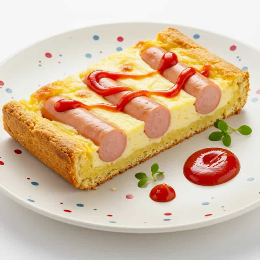 Foto deliciosa de Torta de Salsicha com Cheddar pronta para servir - Salgadinhos
