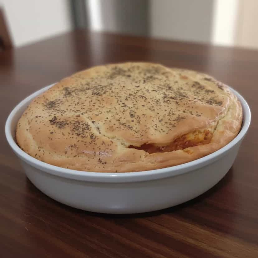 Foto deliciosa de Torta de Sardinha pronta para servir - Tortas Salgadas