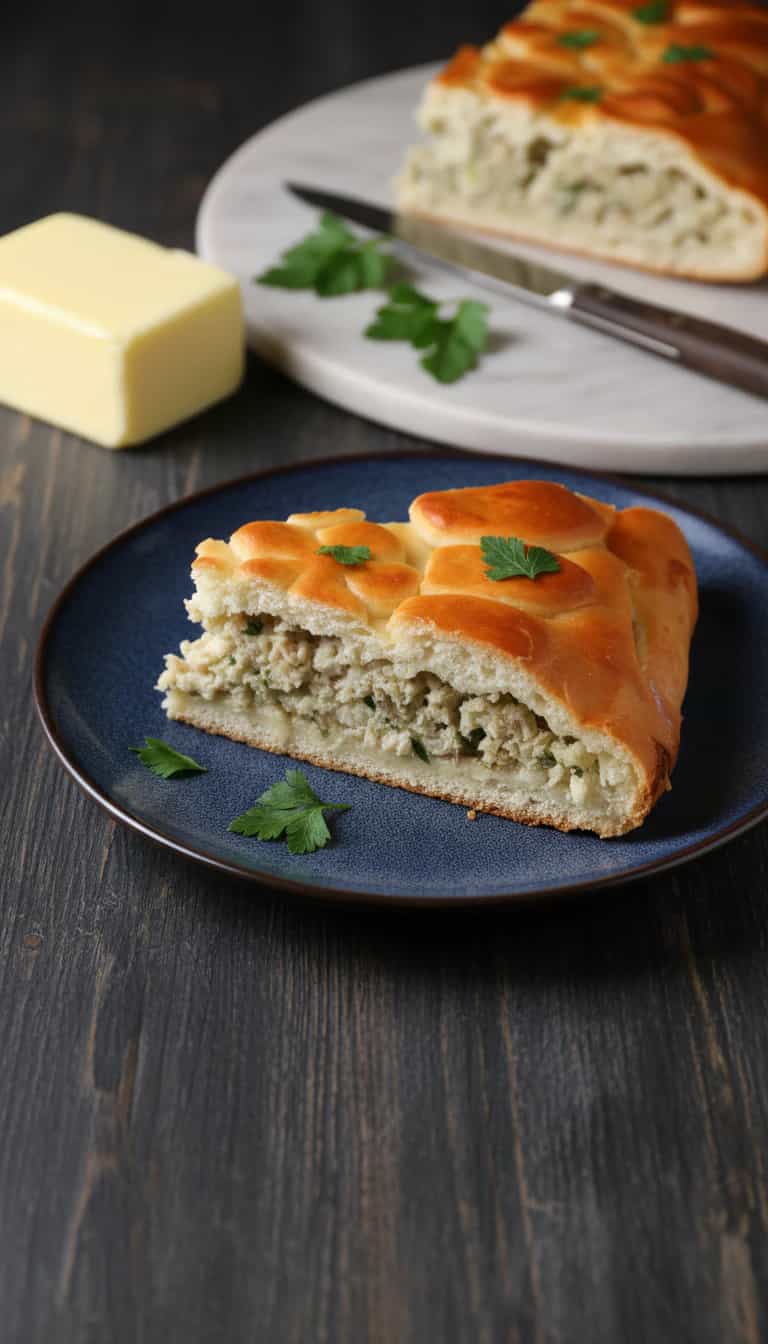 Foto deliciosa de Torta de Sardinha pronta para servir - Tortas Salgadas