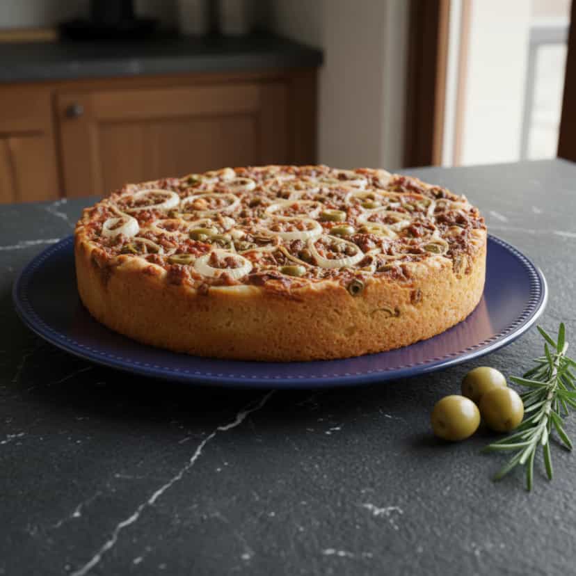 Foto deliciosa de Torta de Sardinha pronta para servir - Salgadinhos