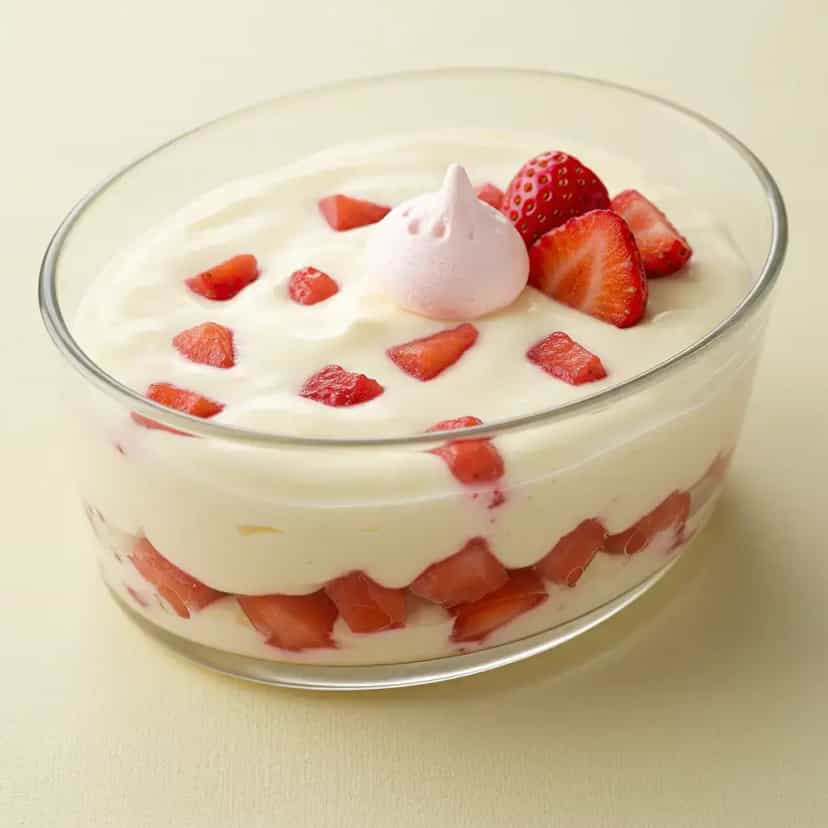 Foto deliciosa de Torta Deliciosa de Morango e Suspiro pronta para servir - Tortas & Tortinhas