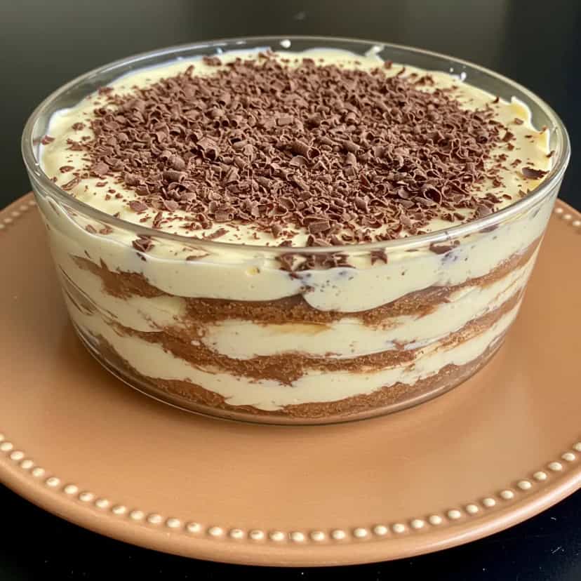 Foto deliciosa de Torta Gelada de Bolacha e Pudim pronta para servir - Tortas & Tortinhas