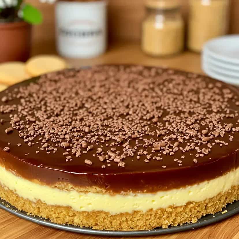 Foto deliciosa de Torta gelada de chocolate pronta para servir - Doces Gelados & Sorvetes