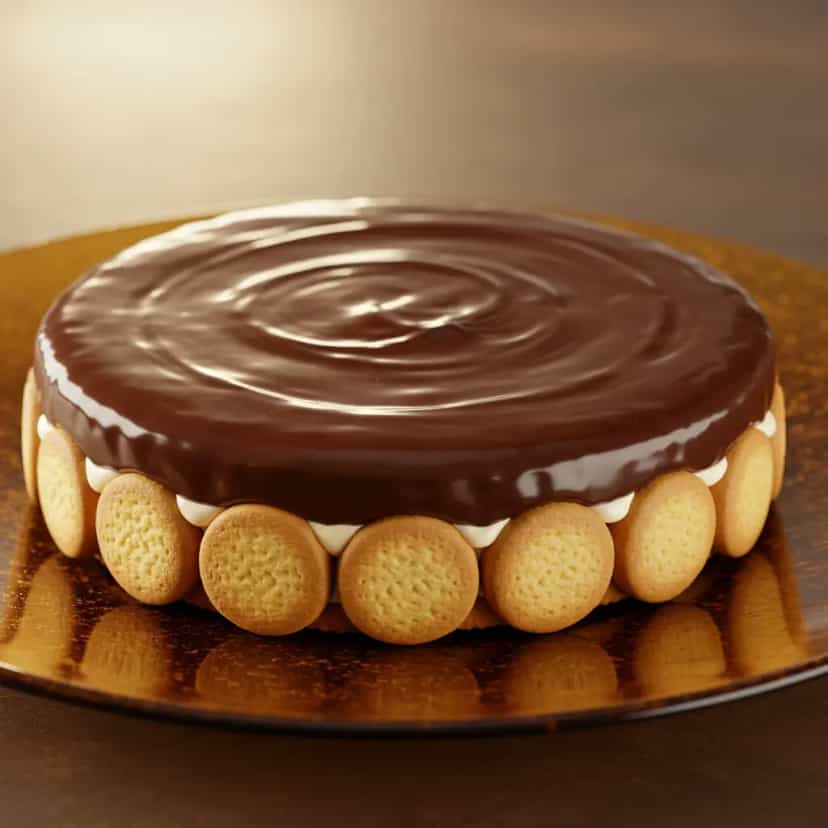 Foto deliciosa de Torta Holandesa Cremosa pronta para servir - Tortas & Tortinhas