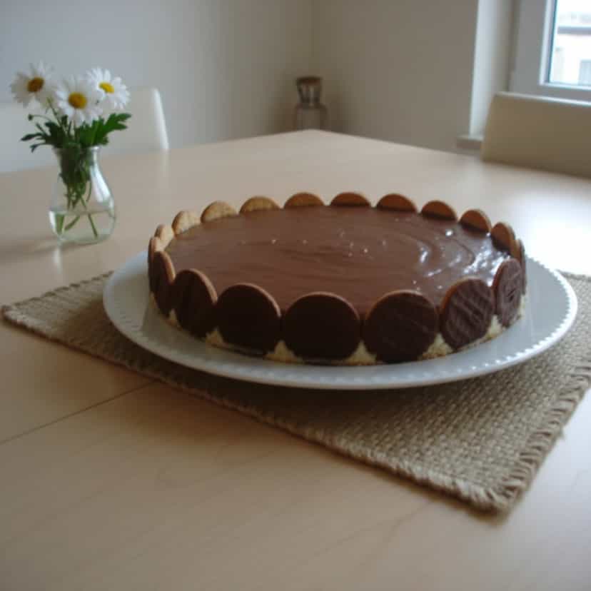 Foto deliciosa de Torta Holandesa de Chocolate pronta para servir - Tortas & Tortinhas