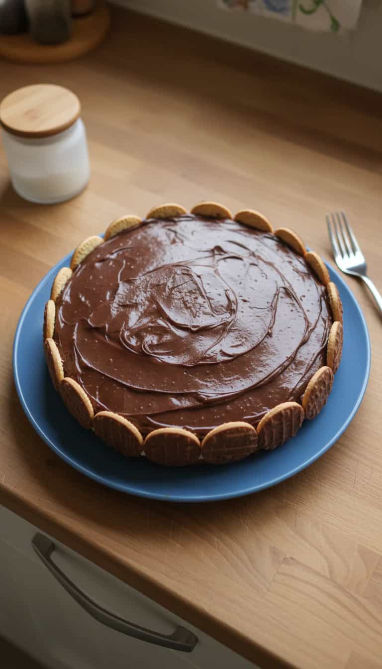 Foto deliciosa de Torta Holandesa de Chocolate pronta para servir - Tortas & Tortinhas