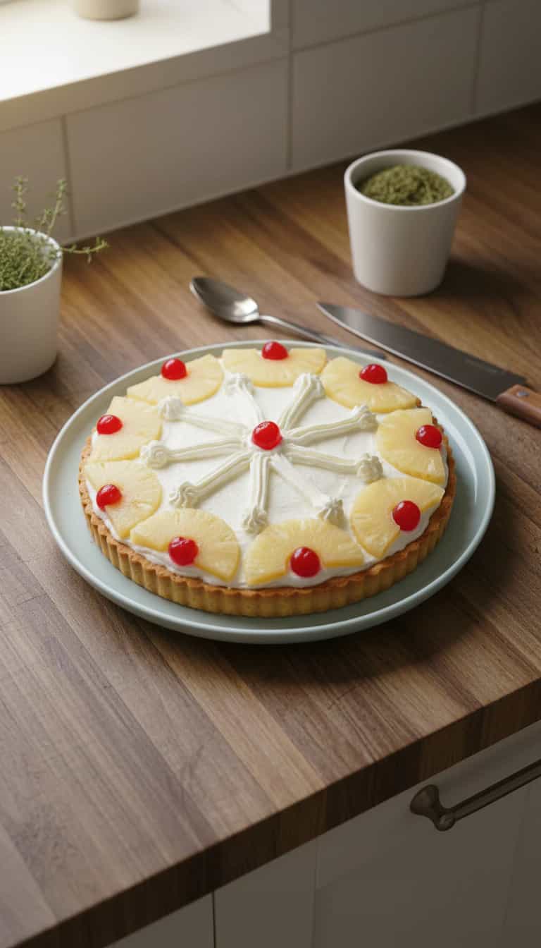 Foto deliciosa de Torta Mousse de Abacaxi Cremosa pronta para servir - Tortas & Tortinhas