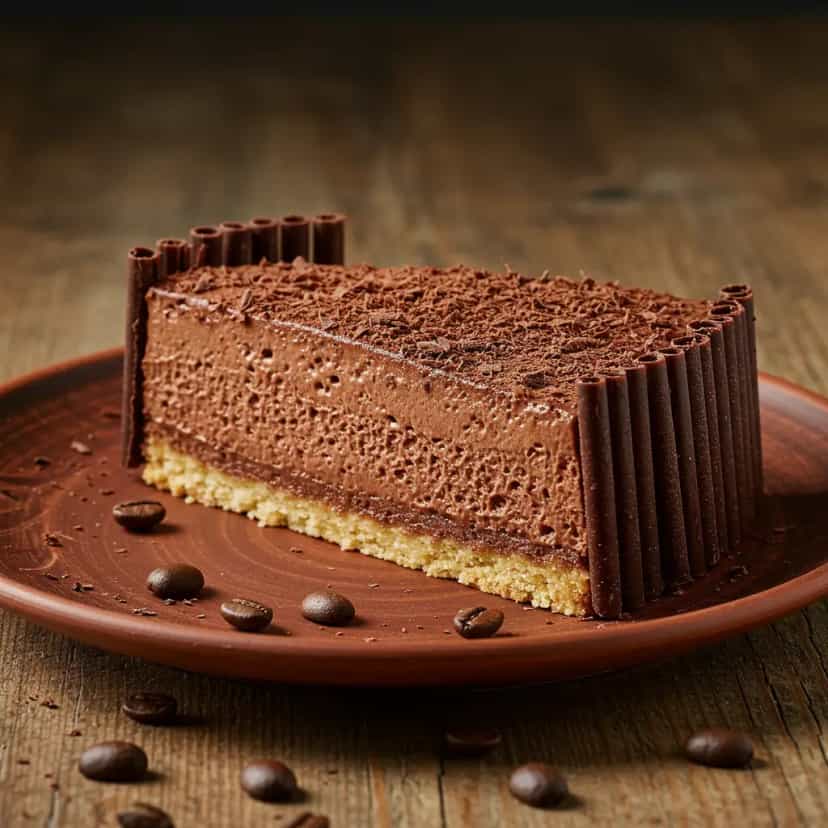 Foto deliciosa de Torta Mousse de Café Irresistível pronta para servir - Tortas & Tortinhas