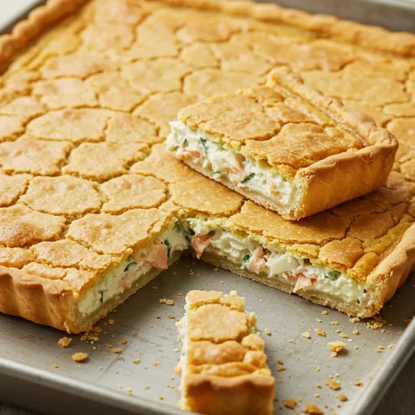 Foto deliciosa de Torta Salgada de Atum pronta para servir - Salgadinhos