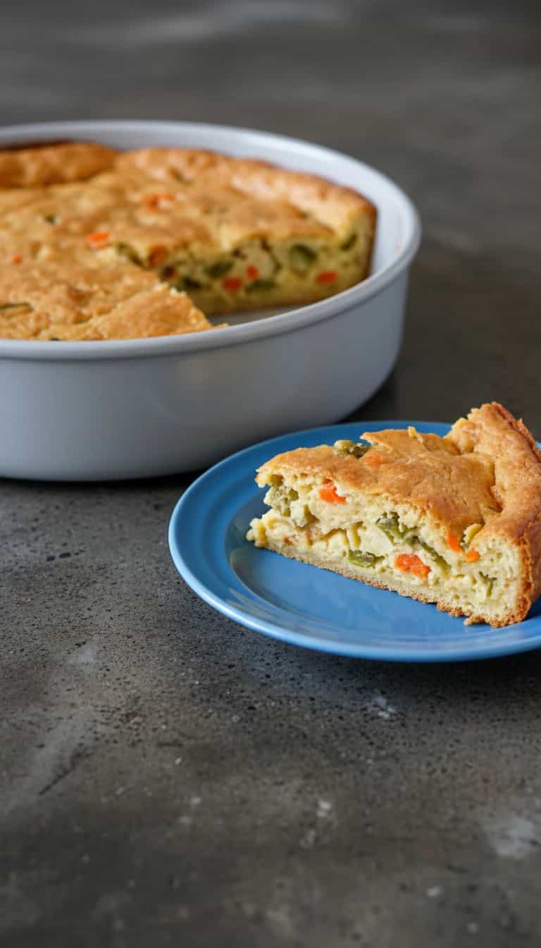 Foto deliciosa de Torta Salgada de Frango e Legumes pronta para servir - Outras Receitas