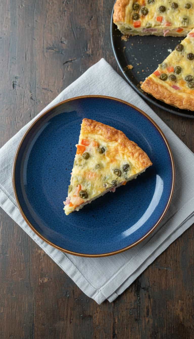 Foto deliciosa de Torta Salgada de Legumes e Presunto pronta para servir - Tortas Salgadas