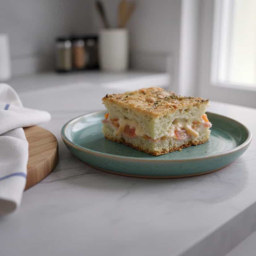 Foto deliciosa de Torta Salgada de Presunto e Queijo pronta para servir - Outras Receitas
