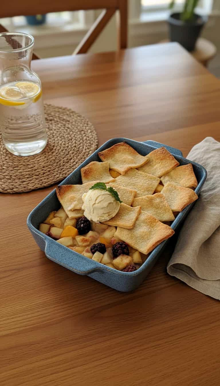 Foto deliciosa de Torta Trançada de Frutas Brasileiras pronta para servir - Tortas & Tortinhas