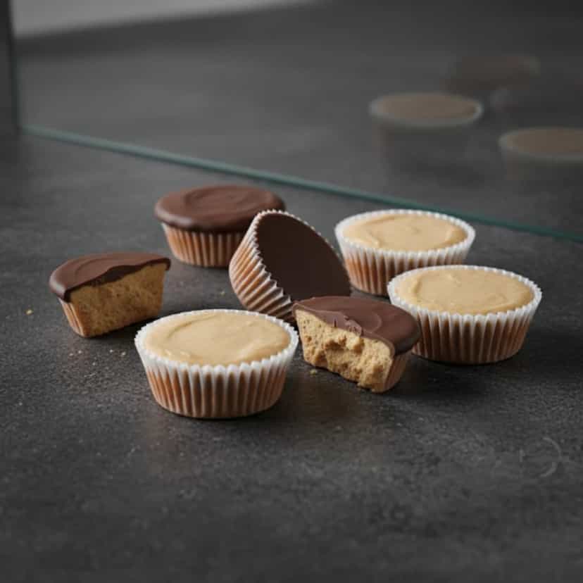 Foto deliciosa de Tortinhas de Chocolate com Amendoim pronta para servir - Tortas & Tortinhas