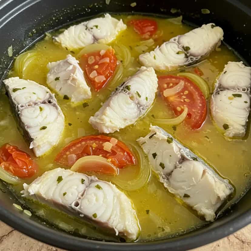 Foto deliciosa de Traíra Deliciosa na Panela de Pressão pronta para servir - Peixes & Frutos do Mar