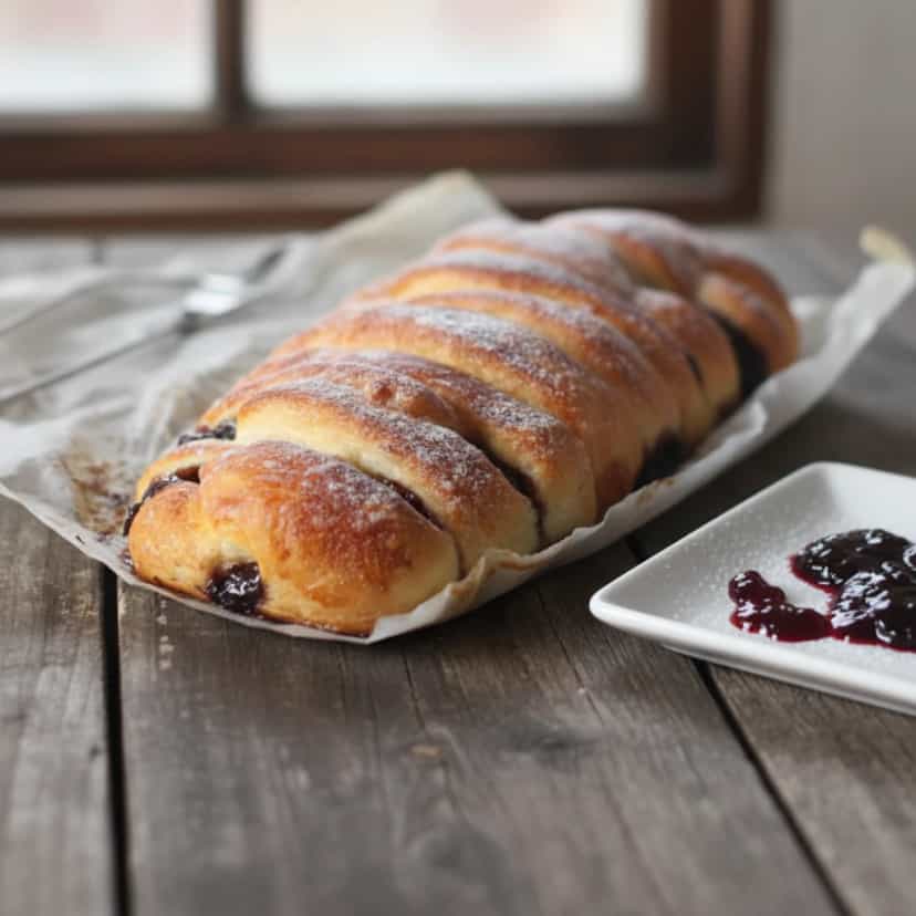 Foto deliciosa de Trança de Geleia Caseira pronta para servir - Outras Receitas