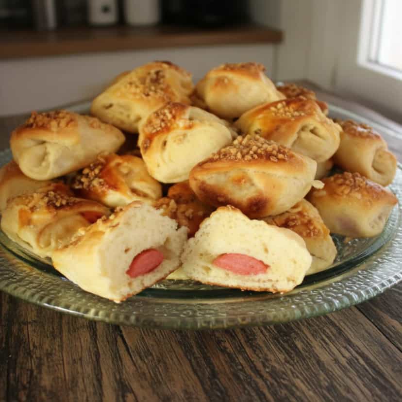Foto deliciosa de Trouxinhas de Salsicha pronta para servir - Salgadinhos