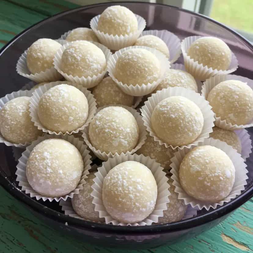 Foto deliciosa de Trufas de Chocolate Branco Deliciosas pronta para servir - Outras Receitas