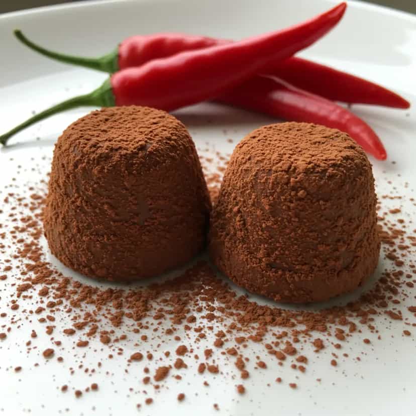 Foto deliciosa de Trufas de Chocolate com Pimenta pronta para servir - Outras Receitas
