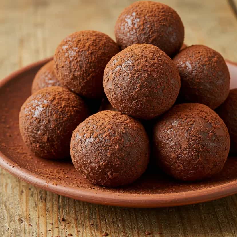 Foto deliciosa de Trufas de Chocolate Cremosas pronta para servir - Outras Receitas