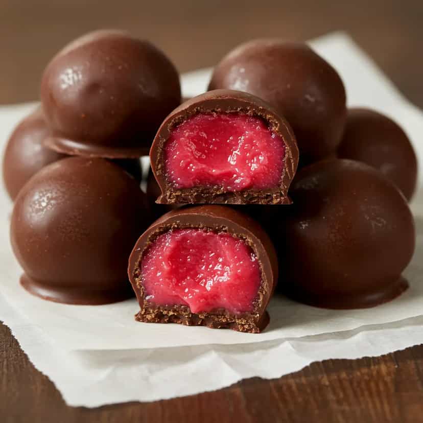 Foto deliciosa de Trufas de Morango irresistíveis pronta para servir - Outras Receitas