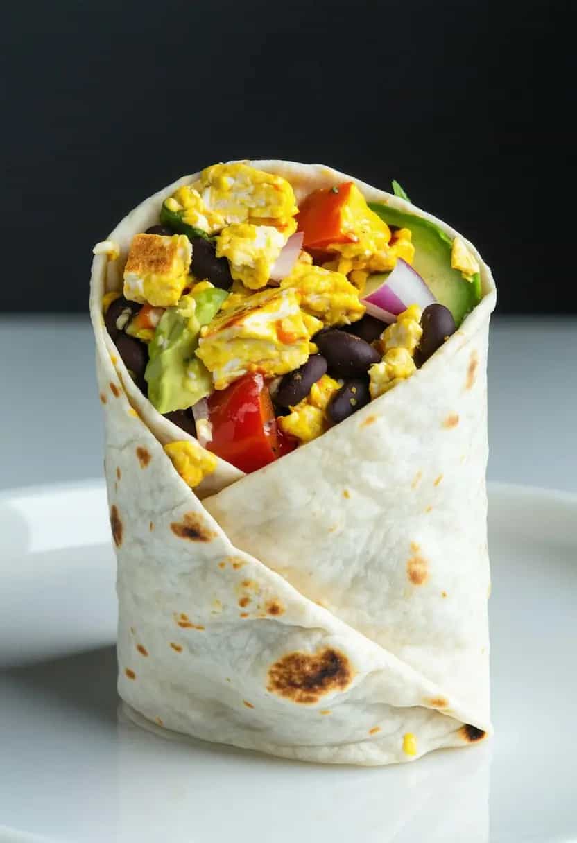 Burrito Vegano de Café da Manhã
