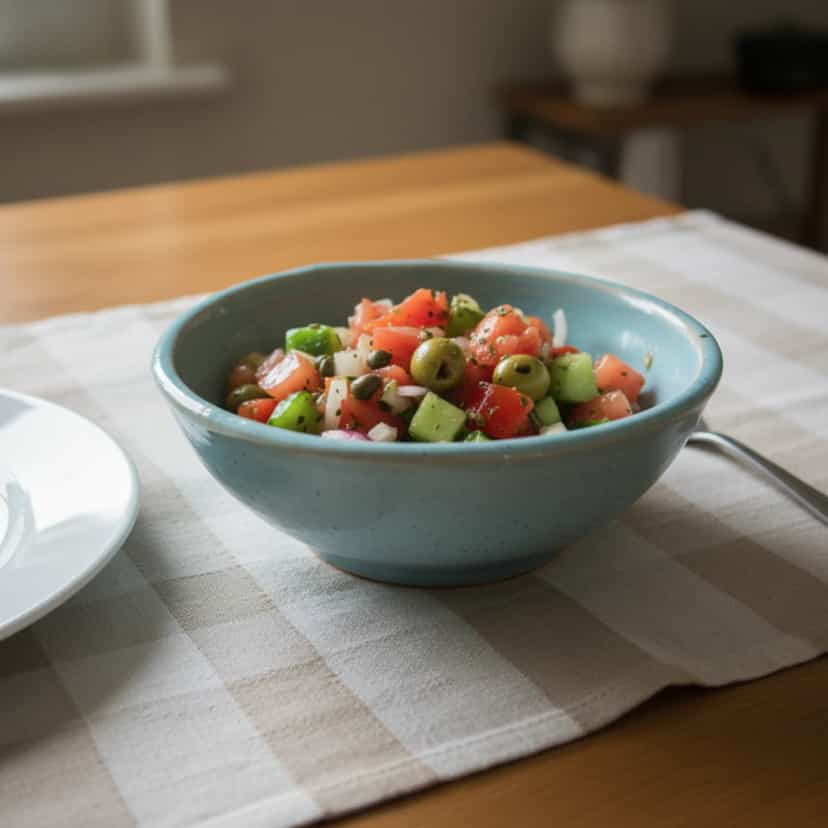 Foto deliciosa de Vinagrete de Tomate e Cebola pronta para servir - Outras Receitas