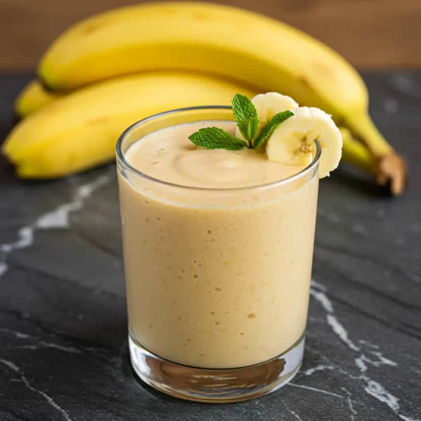 Foto deliciosa de Vitamina Cremosa de Banana com Aveia pronta para servir - Aveia