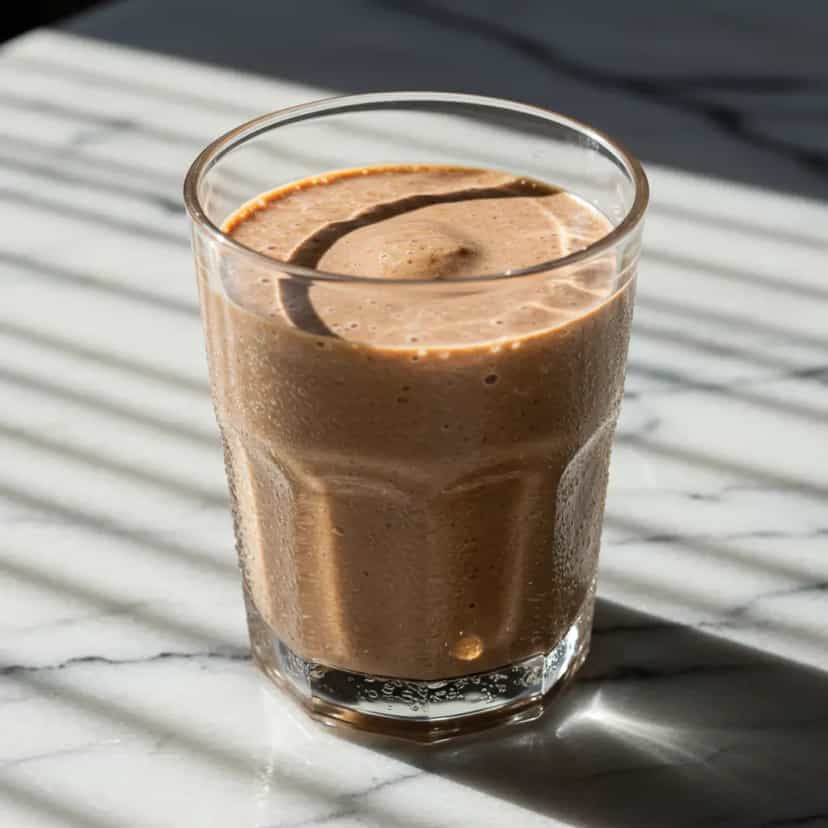 Foto deliciosa de Vitamina Cremosa de Banana com Café pronta para servir - Sucos & Smoothies