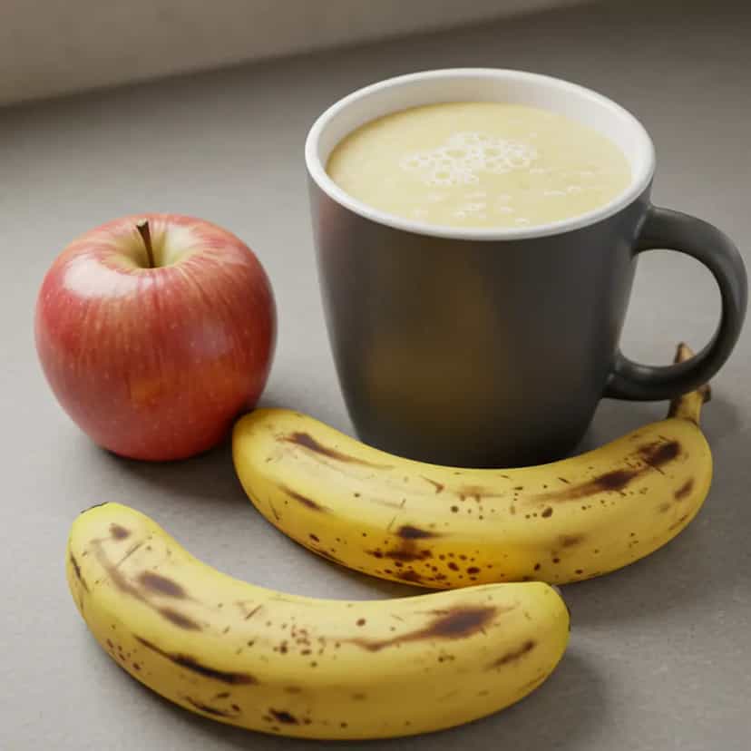 Foto deliciosa de Vitamina Cremosa de Banana e Maçã pronta para servir - Sucos & Smoothies