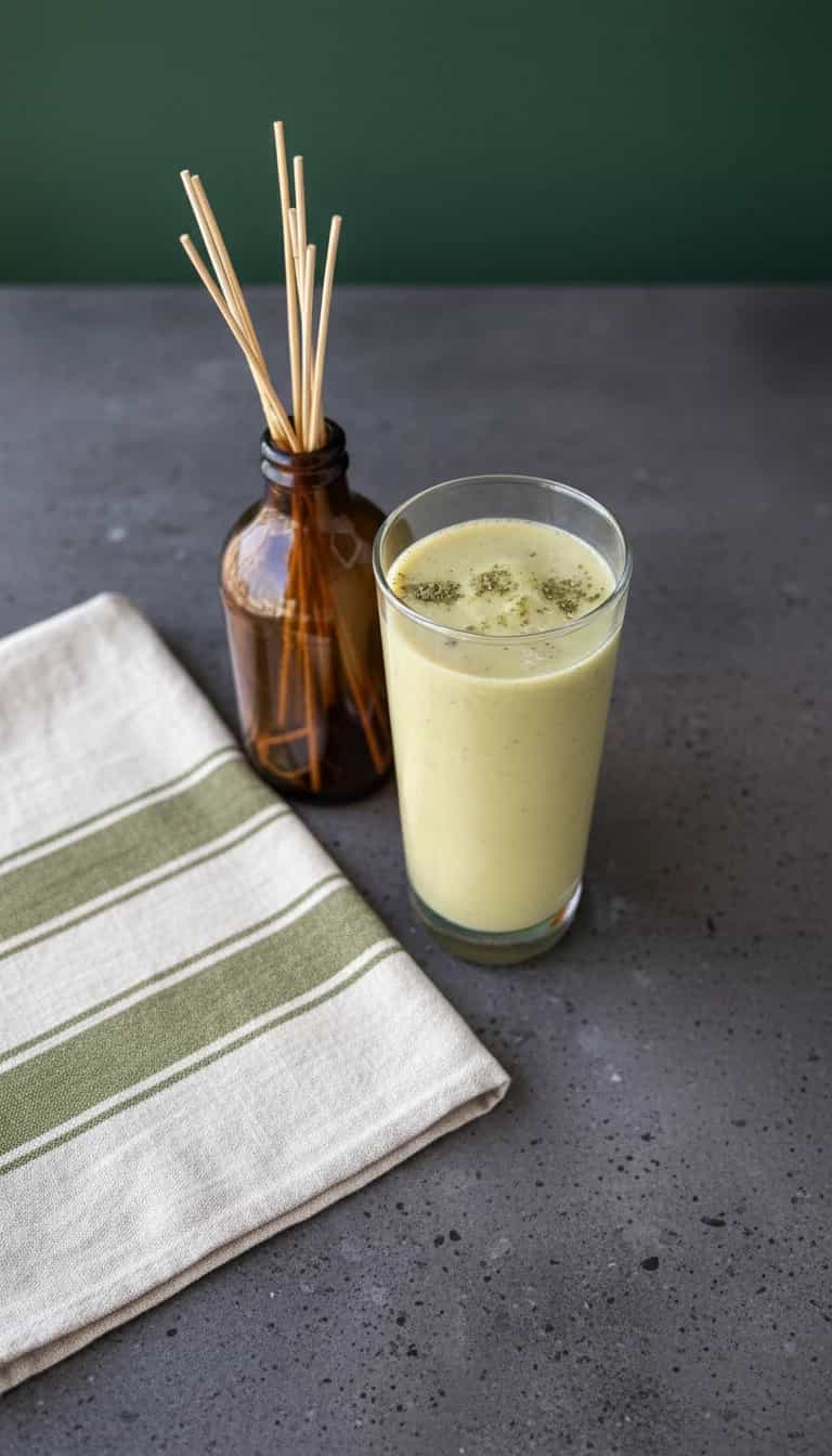 Foto deliciosa de Vitamina de Abacate com Chá Verde pronta para servir - Sucos & Smoothies