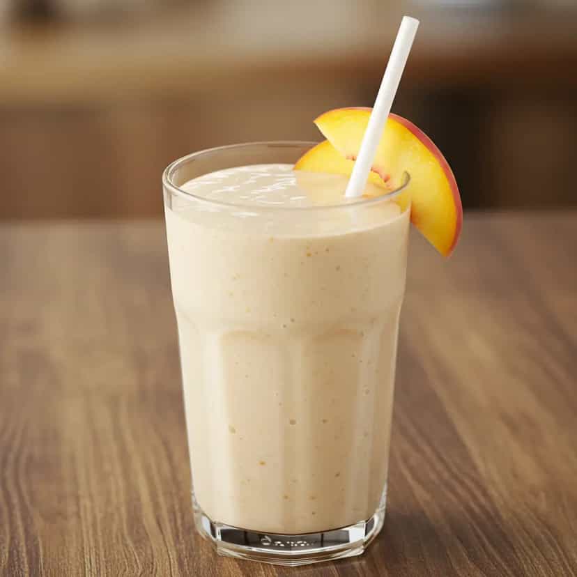 Foto deliciosa de Vitamina de Pêssego com Aveia e Maçã pronta para servir - Outras Receitas