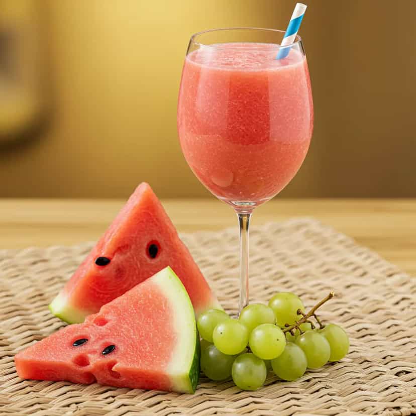 Receita de Vitamina Refrescante de Melancia e Uva - Dicas e Dicas