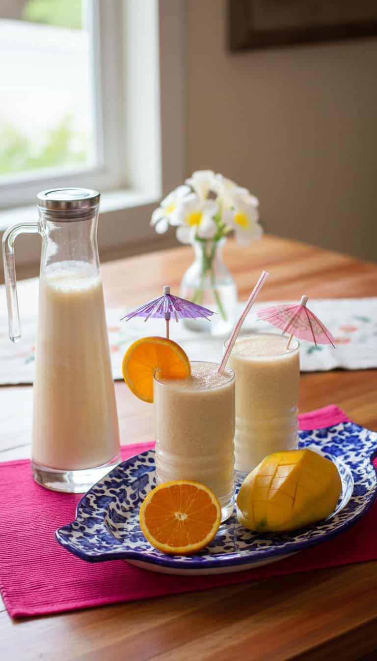 Foto deliciosa de Vitamina Verde Tropical Refrescante pronta para servir - Sucos & Smoothies