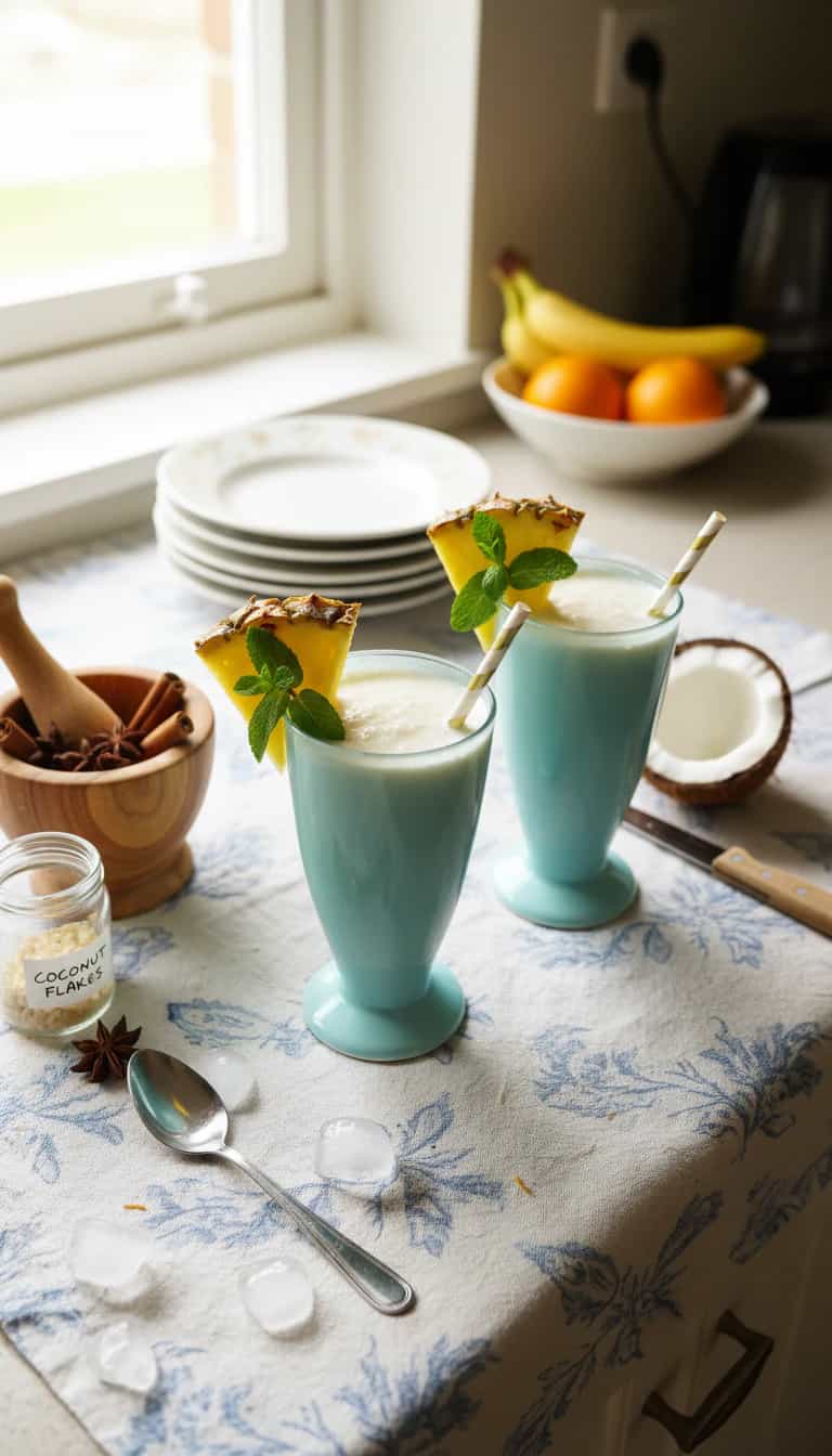 Foto deliciosa de Vodka Colada Tropical pronta para servir - Coquetéis