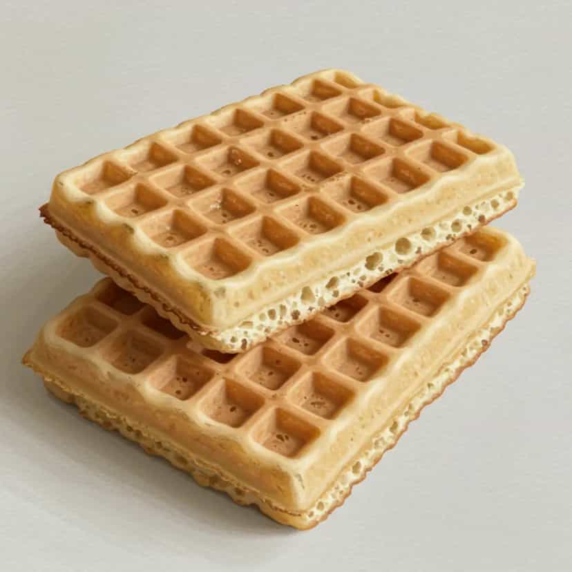 Foto deliciosa de Waffles de Arroz pronta para servir - Panquecas & Waffles