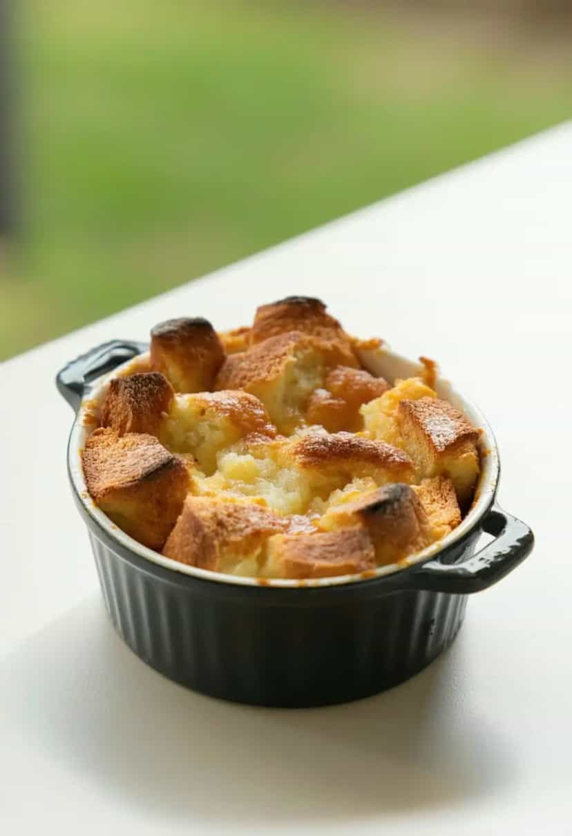 Foto deliciosa de Pudim de Pão Quente pronta para servir - Pudins & Cremes