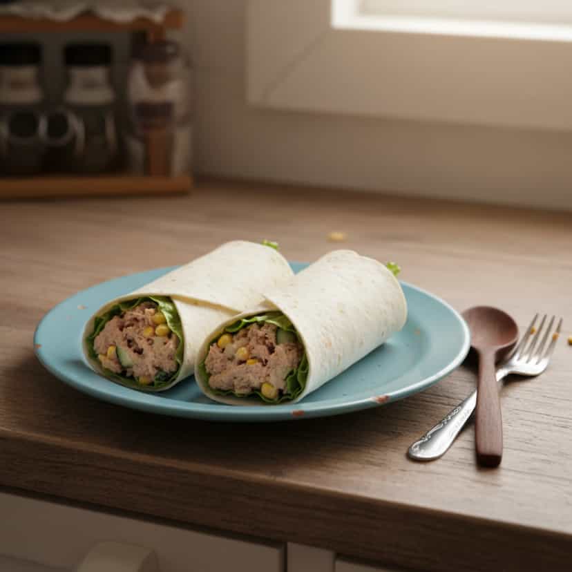 Foto deliciosa de Wrap de Atum e Milho pronta para servir - Outras Receitas
