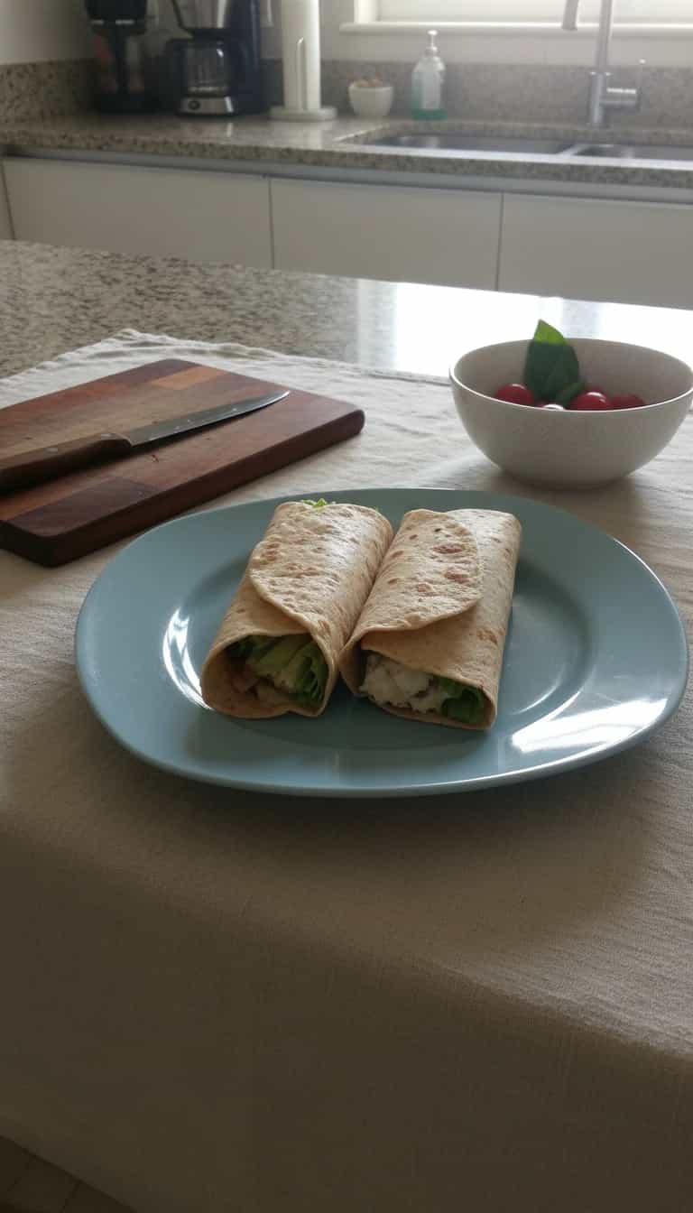 Foto deliciosa de Wrap de Atum Light e Cottage pronta para servir - Outras Receitas