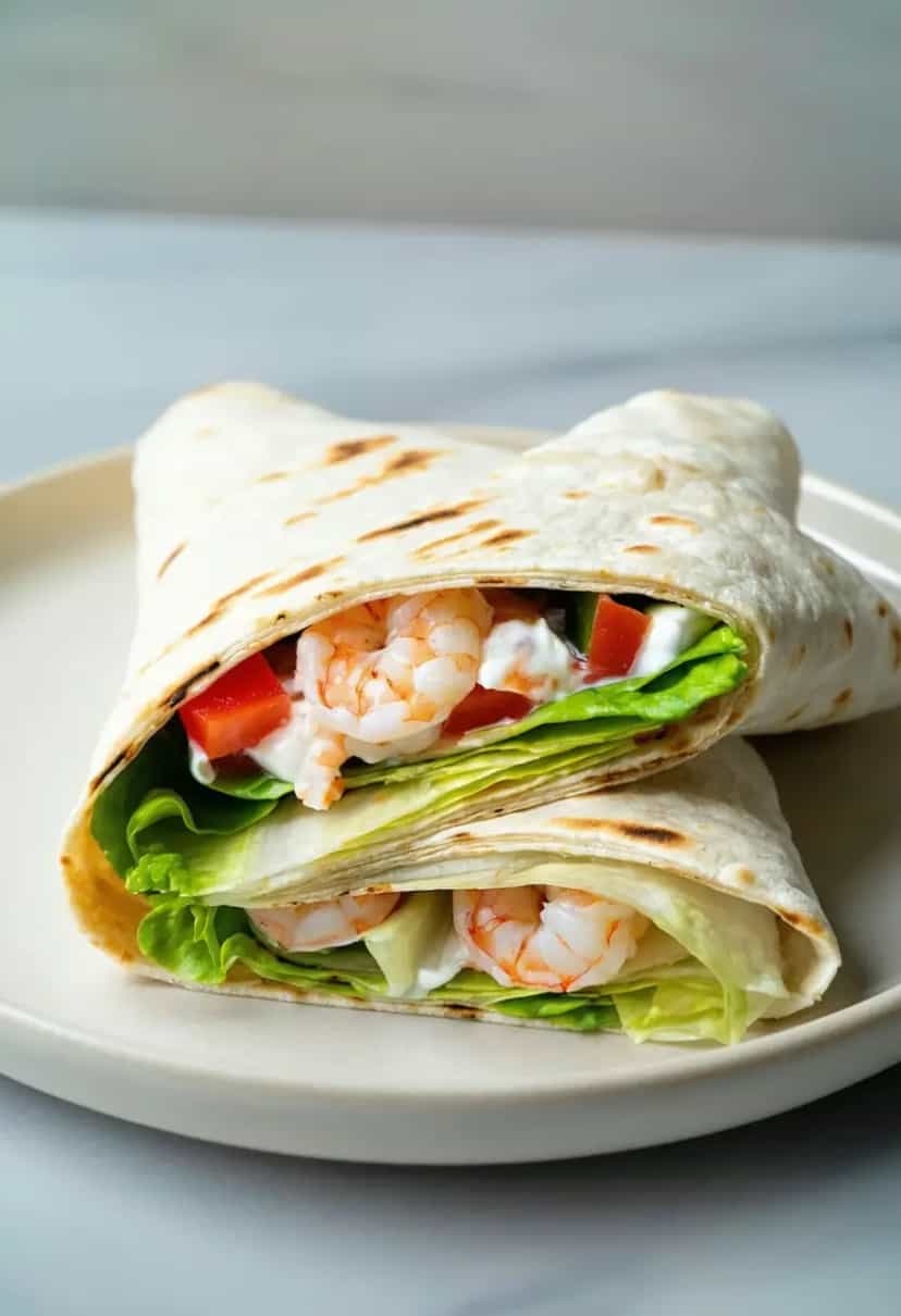 Foto deliciosa de Wrap de Camarão com Cream Cheese pronta para servir - Outras Receitas