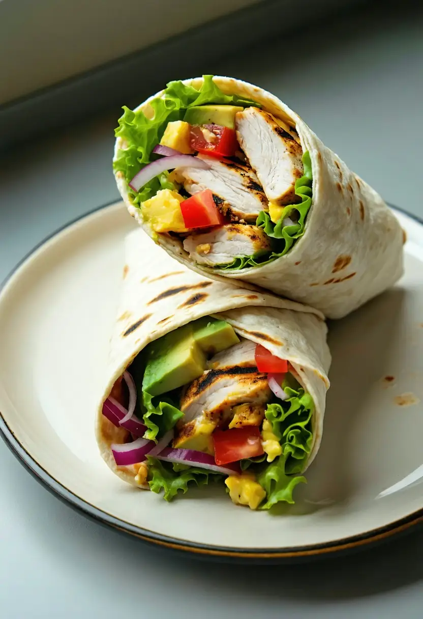 Wrap de Frango com Abacate