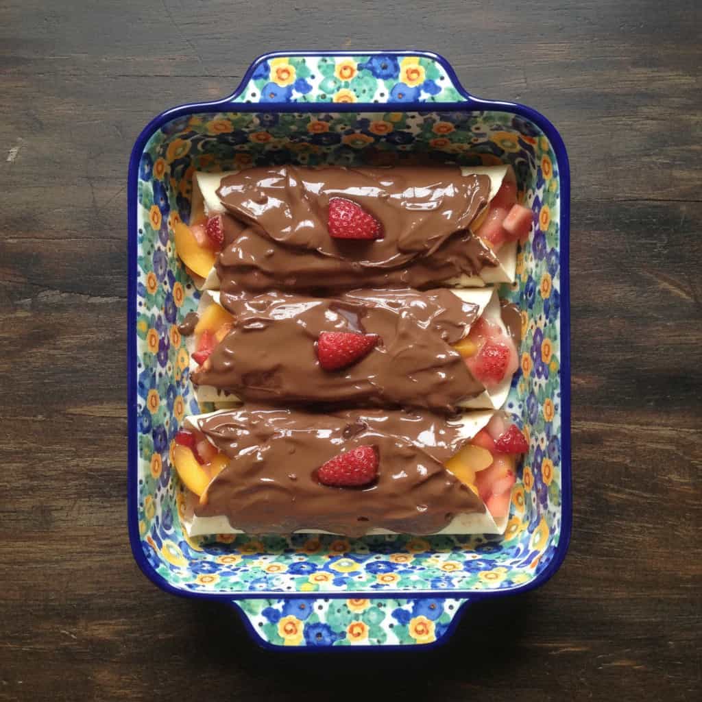 Wrap de Morango e Pêssego