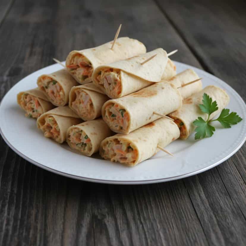 Foto deliciosa de Wrap de Presunto e Mussarela pronta para servir - Outras Receitas