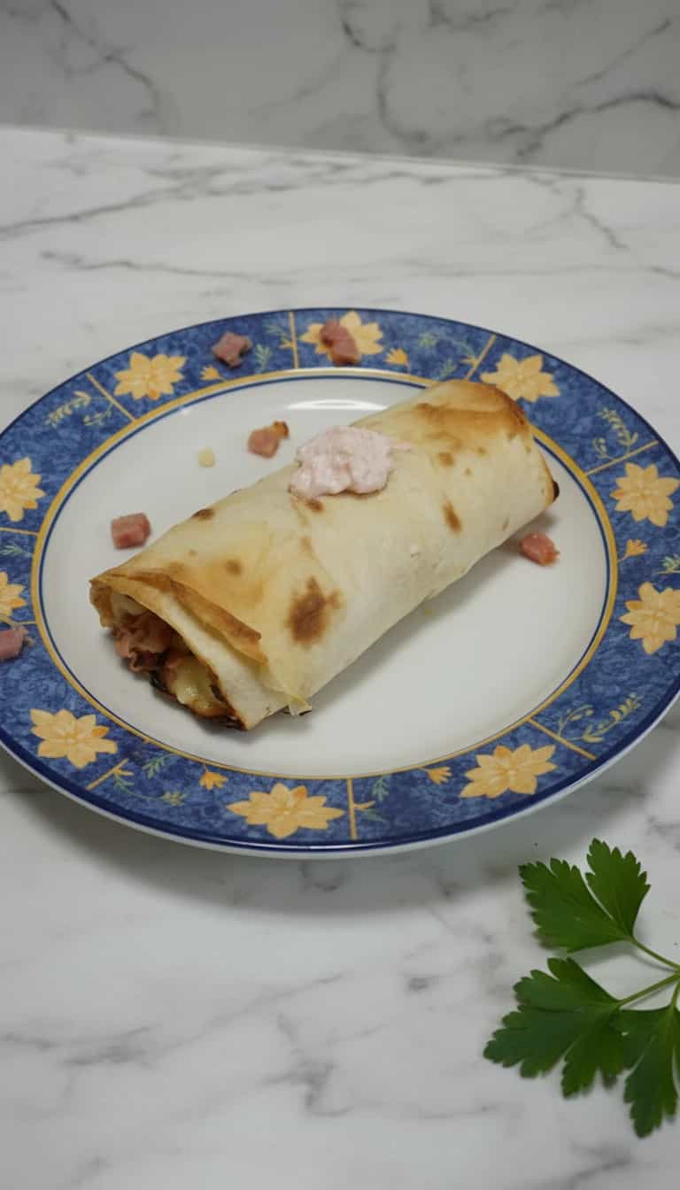 Foto deliciosa de Wrap de Ricota e Mortadela pronta para servir - Outras Receitas
