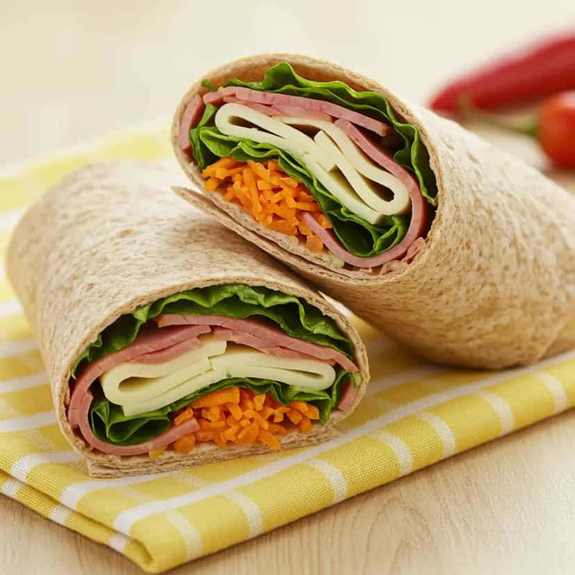 Foto deliciosa de Wraps de Peru e Queijo pronta para servir - Outras Receitas